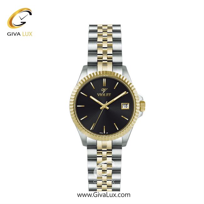 ساعت مچی اورجینال زنانه ویولت VIOLET طلایی-نقره ای | طلایی-نقره ای| مشکی| کد رفرنس 0558/2 | 0573/2